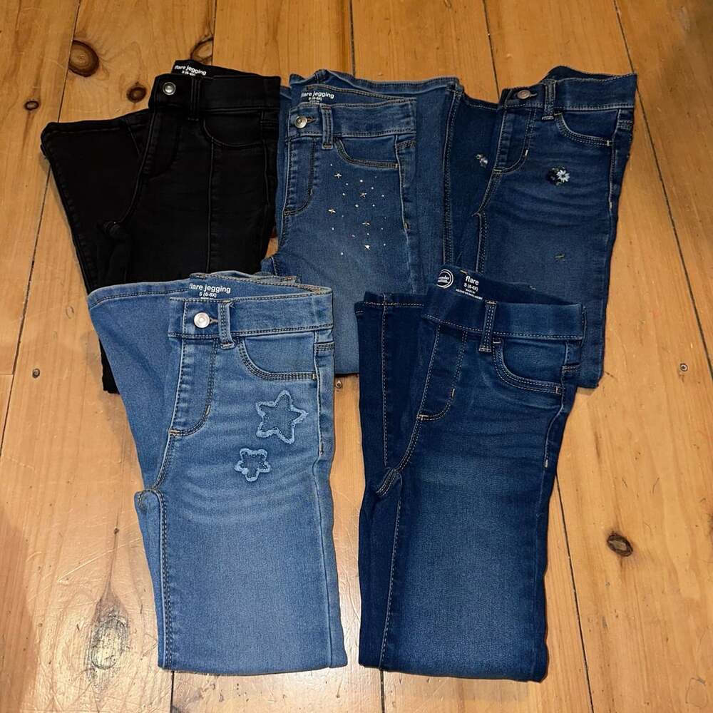 Wonder Nation Flare Jegging Size S 6-6X Bundle Lot of 5 Jeans